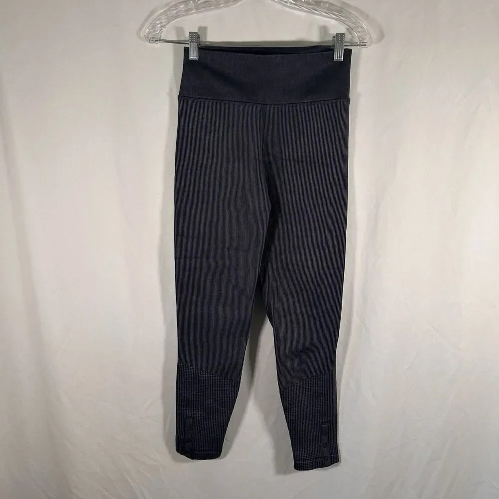 Offline by Aerie Leggings Womens Medium Grey Ribbed Pull On High Rise 26" Inseam